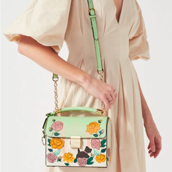 RADLEY LONDON Handbags - RADLEY LONDON flapover purse with dog &flowers Rosebay Avenue Multiway